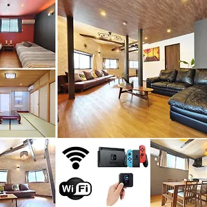 ヴィラ 清潔#快適#広々なんば駅徒歩8分#9名宿泊可#wi-fiswitch#大画面tv, 大阪市